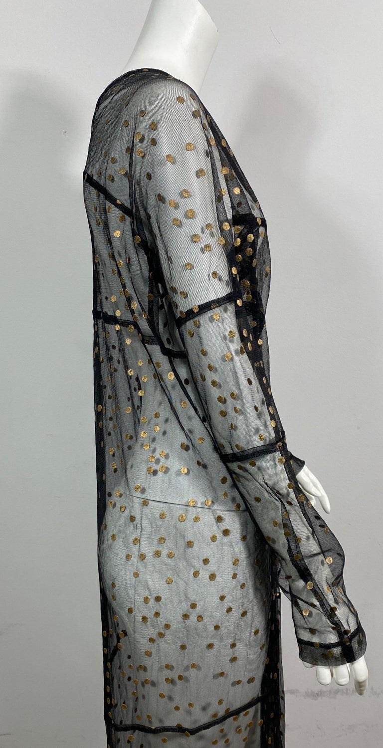 green emerald velvet dress Black and Gold Metallic Polka-dot Maxi Dress main image 1