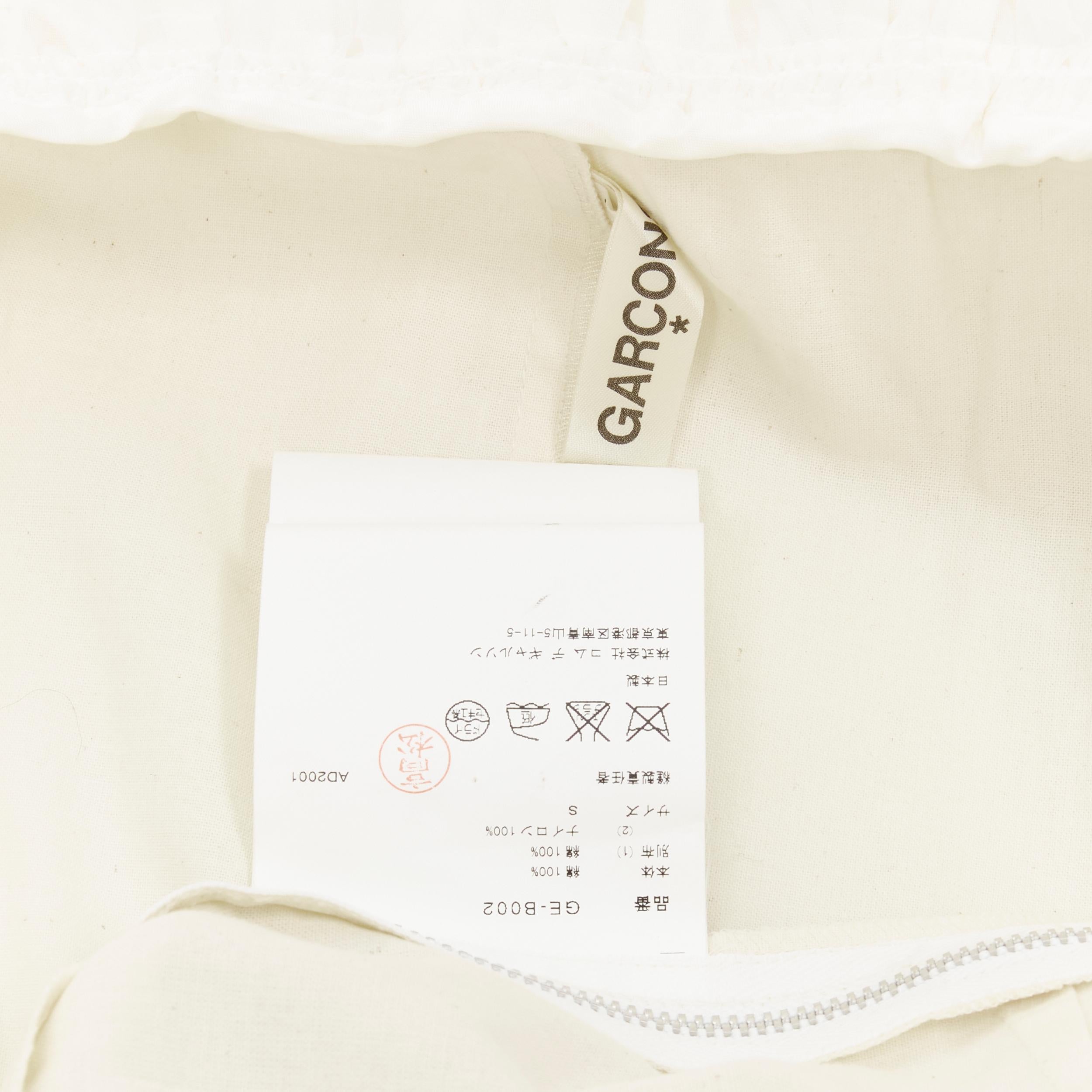 COMME DES GARCONS 2001 Vintage Runway white embroidery anglais Victorian top S 4