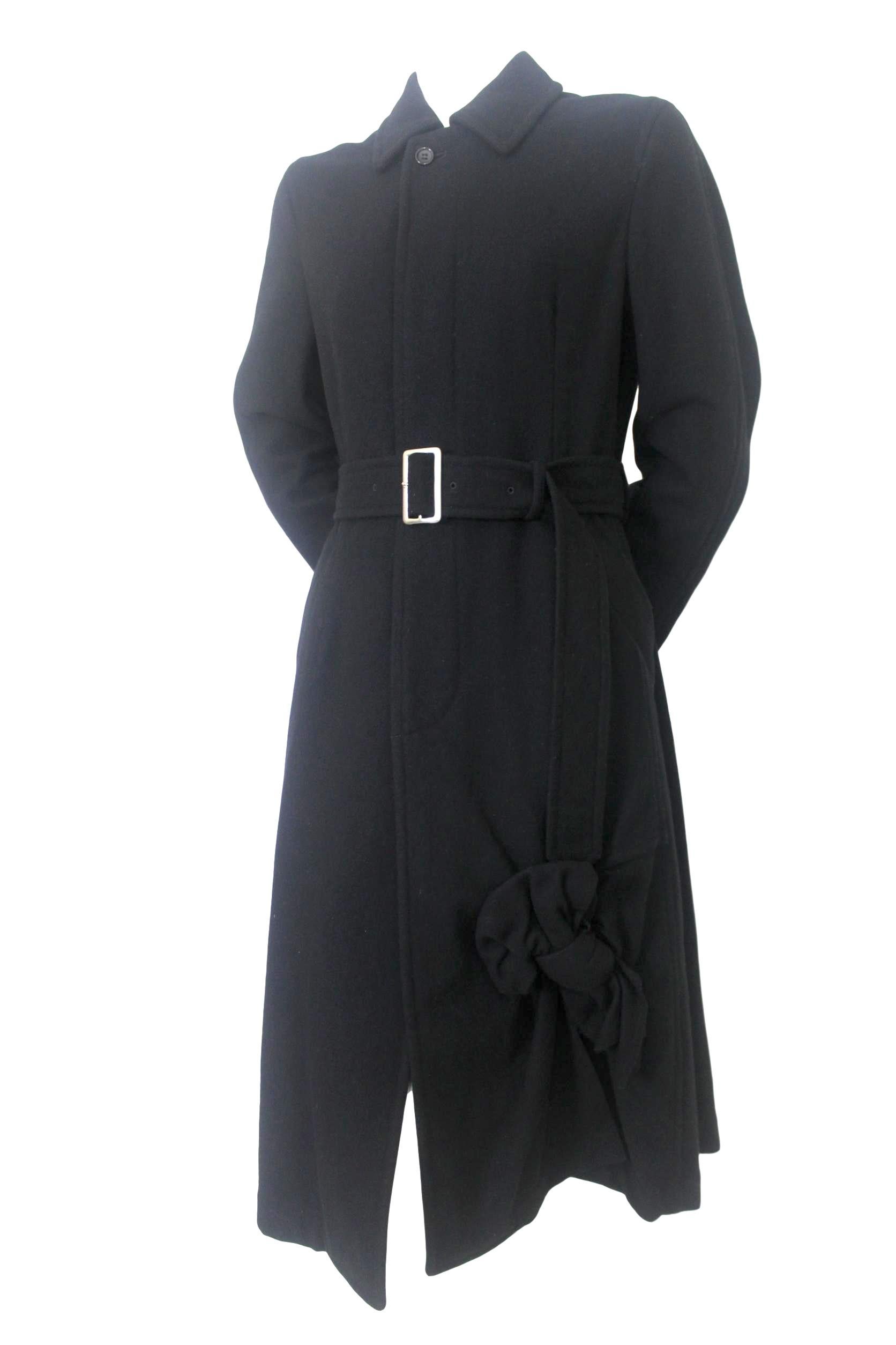 Comme des Garcons 2006 Collection Wool Coat with Bow Decoration For Sale 9