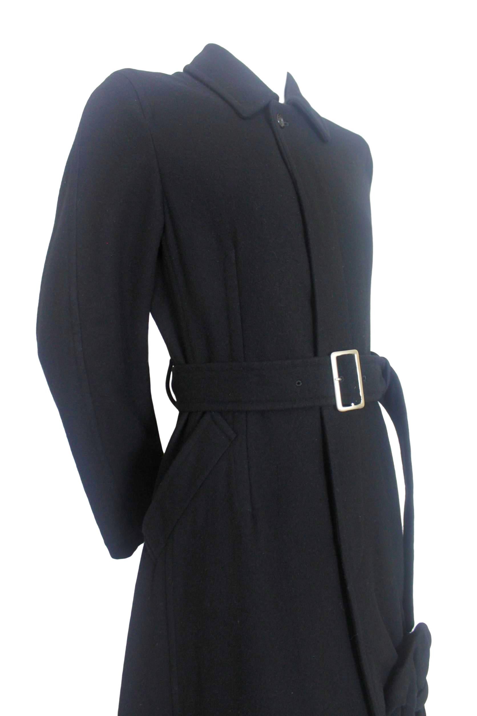 Comme des Garcons 2006 Collection Wool Coat with Bow Decoration For Sale 3