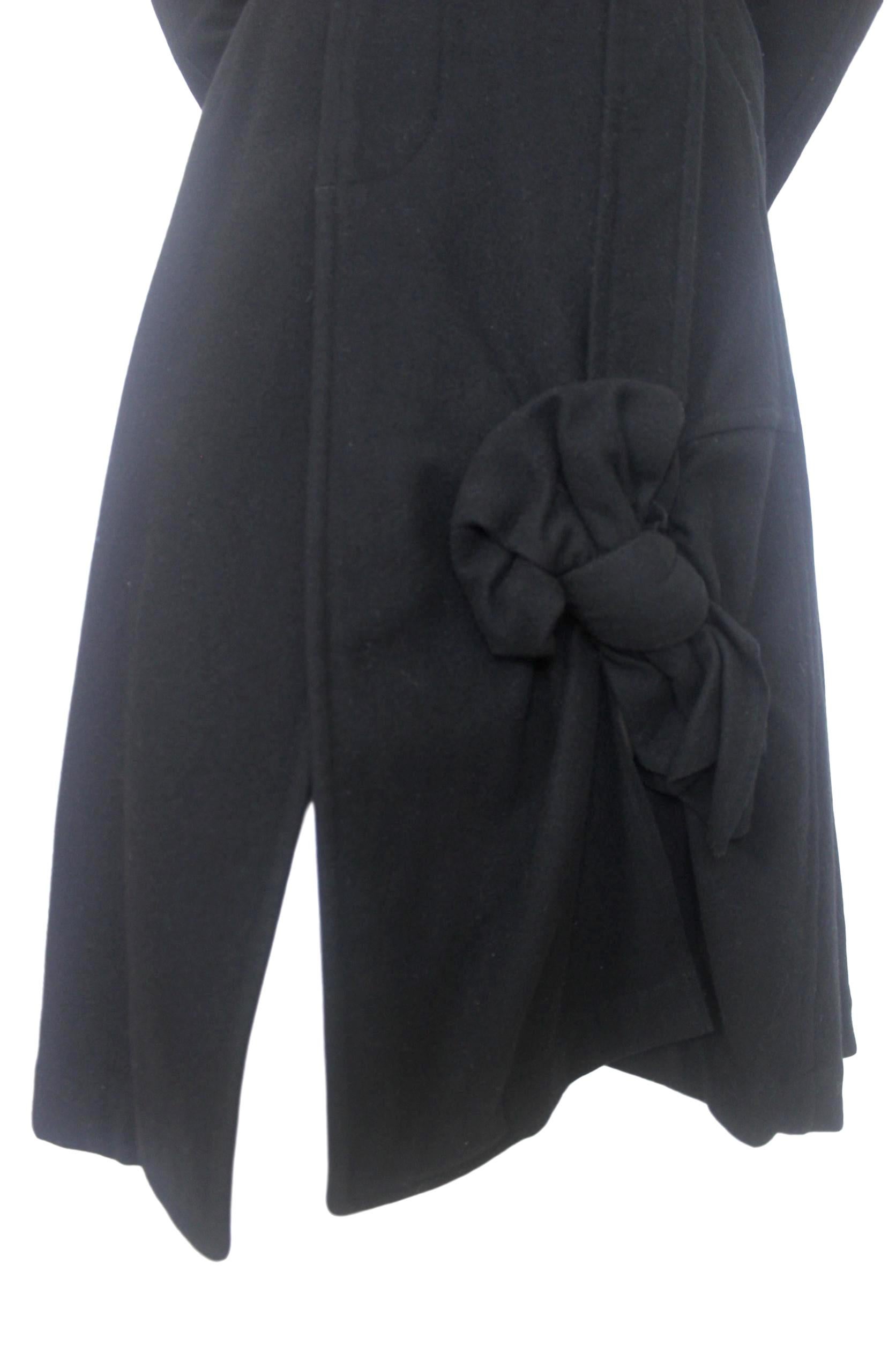 Comme des Garcons 2006 Collection Wool Coat with Bow Decoration For Sale 4