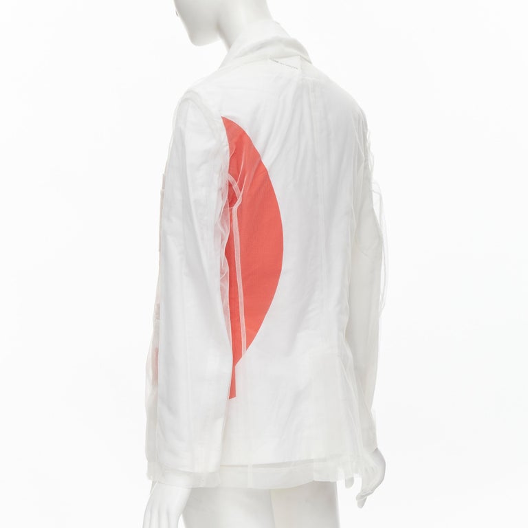 COMME DES GARCONS 2006 Runway Rising Sun deconstructed white layered ...