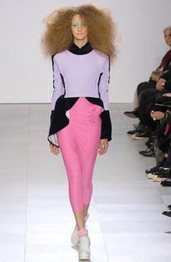 COMME DES GARCONS 2007 Runway padded gloves pink dropped crotch pants M