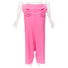 COMME DES GARCONS 2007 Runway padded gloves pink dropped crotch pants M