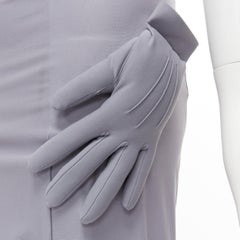 COMME DES GARCONS 2007 Runway purple Mickey Mouse gloves dropped crotch pants S