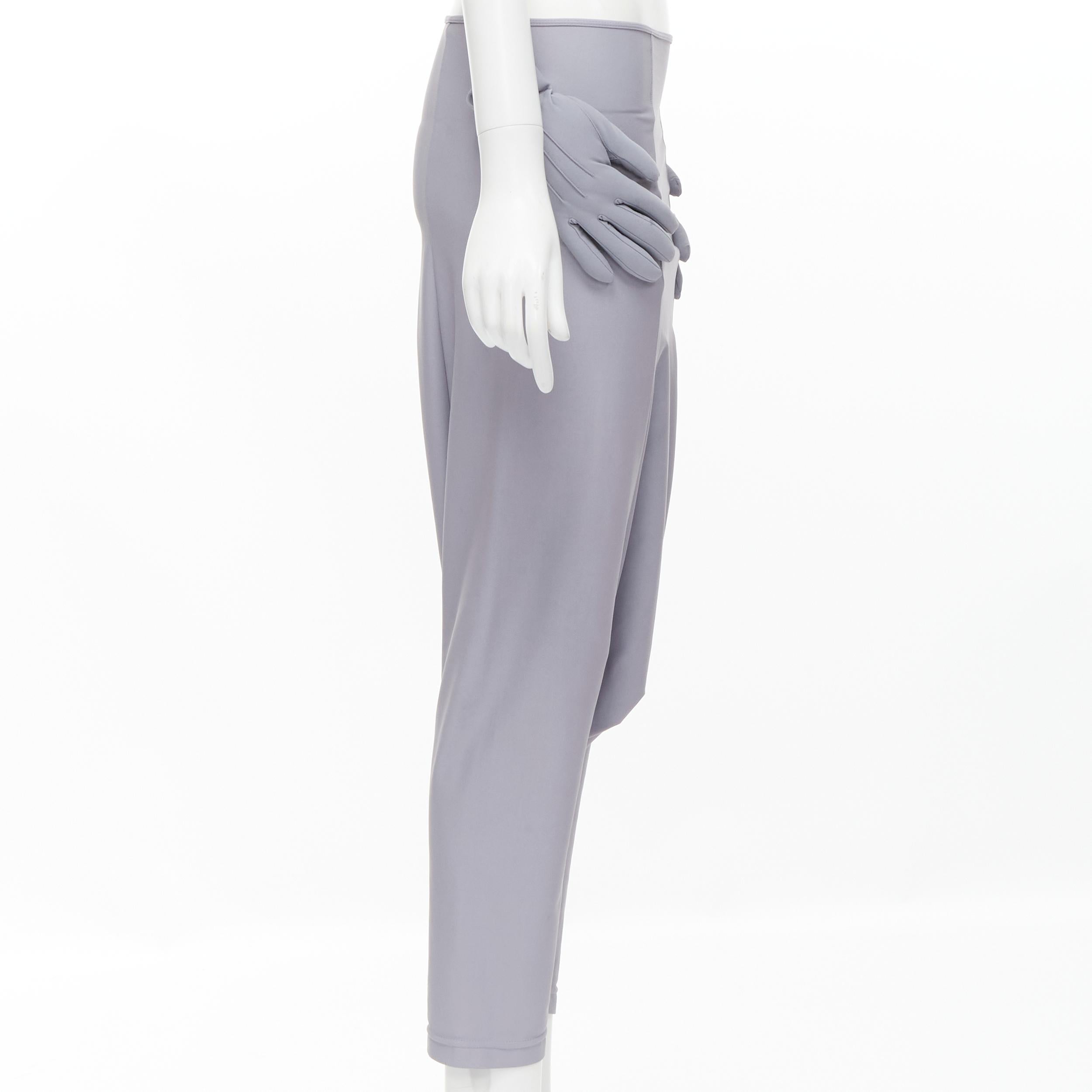 COMME DES GARCONS 2007 Runway purple Mickey Mouse gloves dropped crotch pants S In Good Condition In Hong Kong, NT