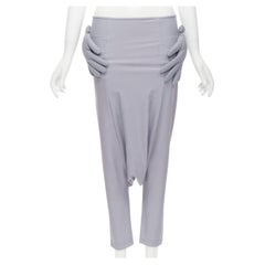 COMME DES GARCONS 2007 Runway viola Guanti di Topolino Pantaloni con cavallo sceso S