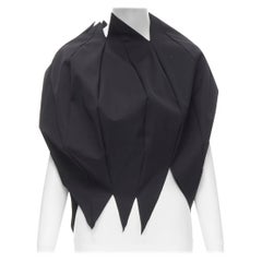 COMME DES GARCONS 2008 black zig zag 3D architectural bubble top S