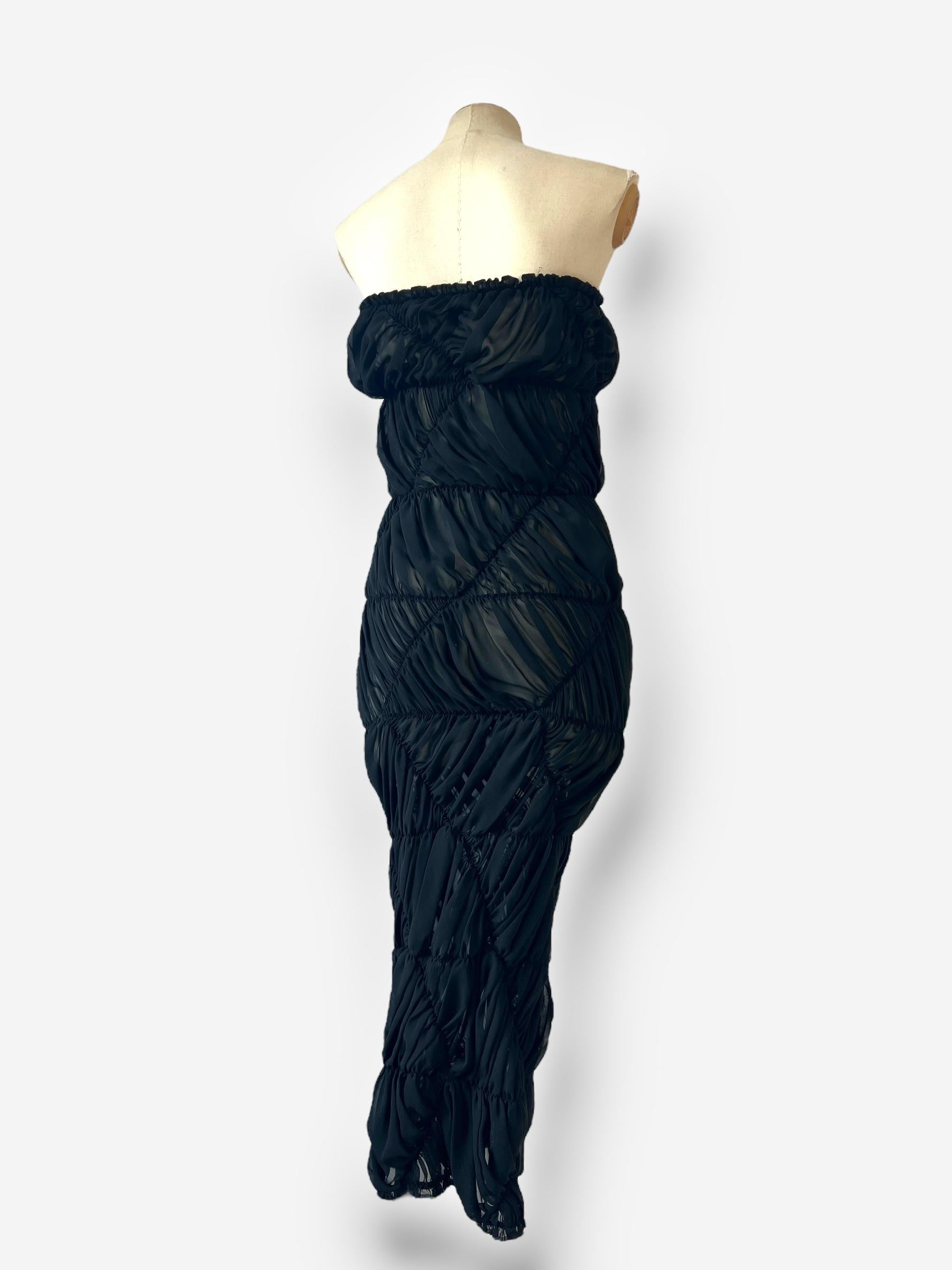 Comme des Garçons 2008 Gerafftes elastisches Kleid Herren im Angebot