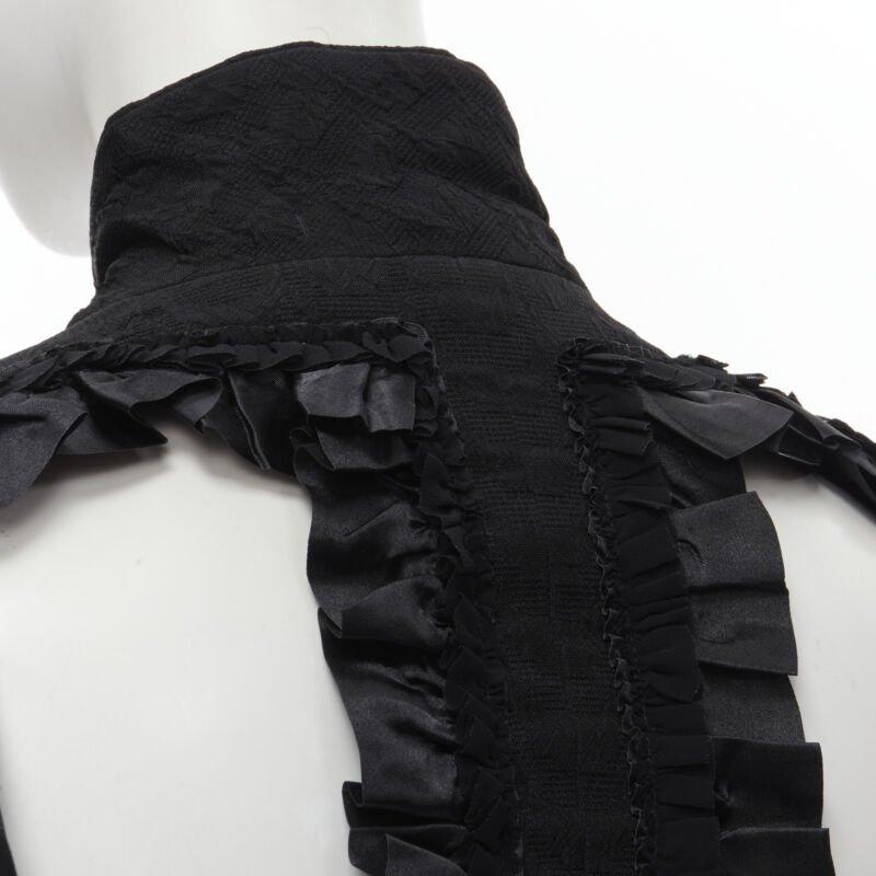 COMME DES GARCONS 2008 Runway Bad Taste blazer destrutturato con volant S in vendita 6