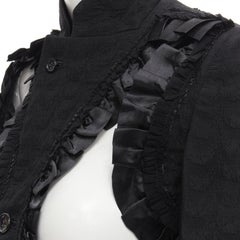 COMME DES GARCONS 2008 Runway Bad Taste ruffle cut out deconstructed blazer S