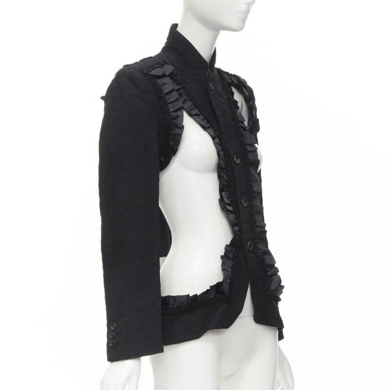 COMME DES GARCONS 2008 Runway Bad Taste blazer destrutturato con volant S In condizioni ottime in vendita a Hong Kong, NT