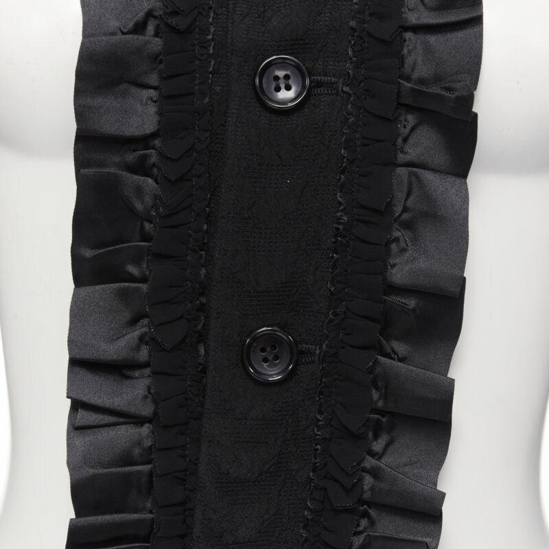 COMME DES GARCONS 2008 Runway Bad Taste blazer destrutturato con volant S in vendita 3