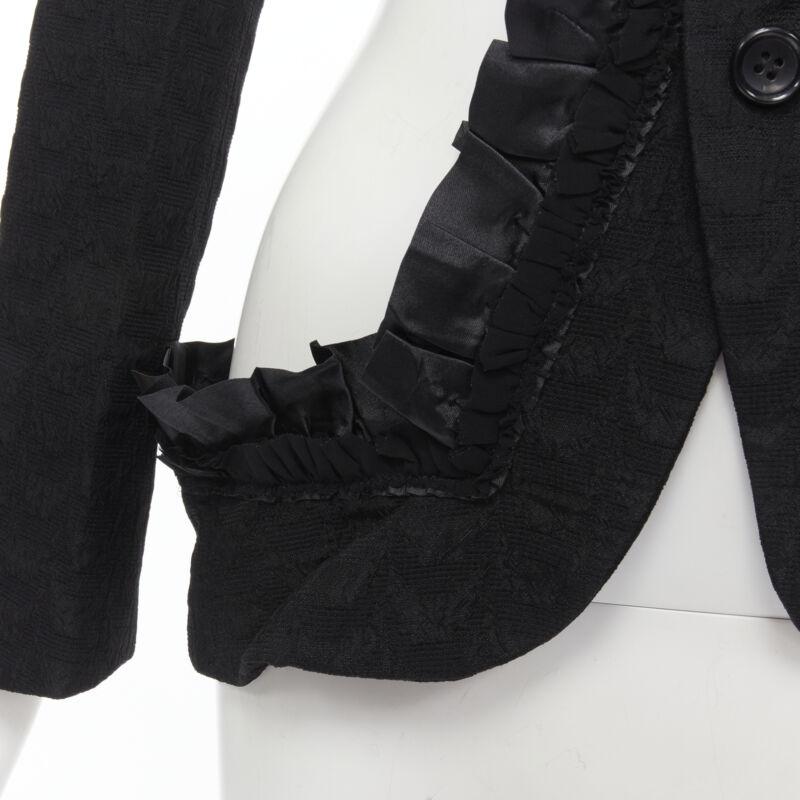 COMME DES GARCONS 2008 Runway Bad Taste blazer destrutturato con volant S in vendita 4