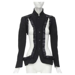 COMME DES GARCONS 2008 Runway Bad Taste ruffle cut out deconstructed blazer S