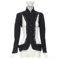 COMME DES GARCONS 2008 Runway Bad Taste ruffle cut out deconstructed blazer S
