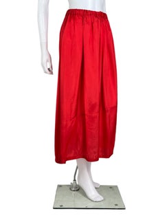 Comme des Garcons 2010's Red Maxi Silk Skirt
