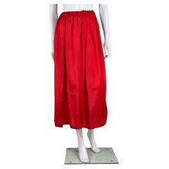 Comme des Garcons 2010's Red Maxi Silk Skirt