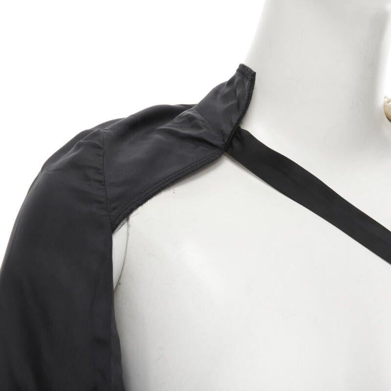 COMME DES GARCONS 2011 Gold plissierte Gabelkrawatte asymmetrische offene Jacke S im Angebot 3