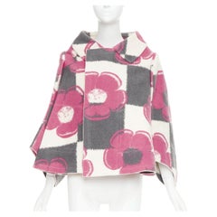 COMME DES GARCONS 2012 Runway 2D Flat Packed Paper Dolls floral checkered coat S