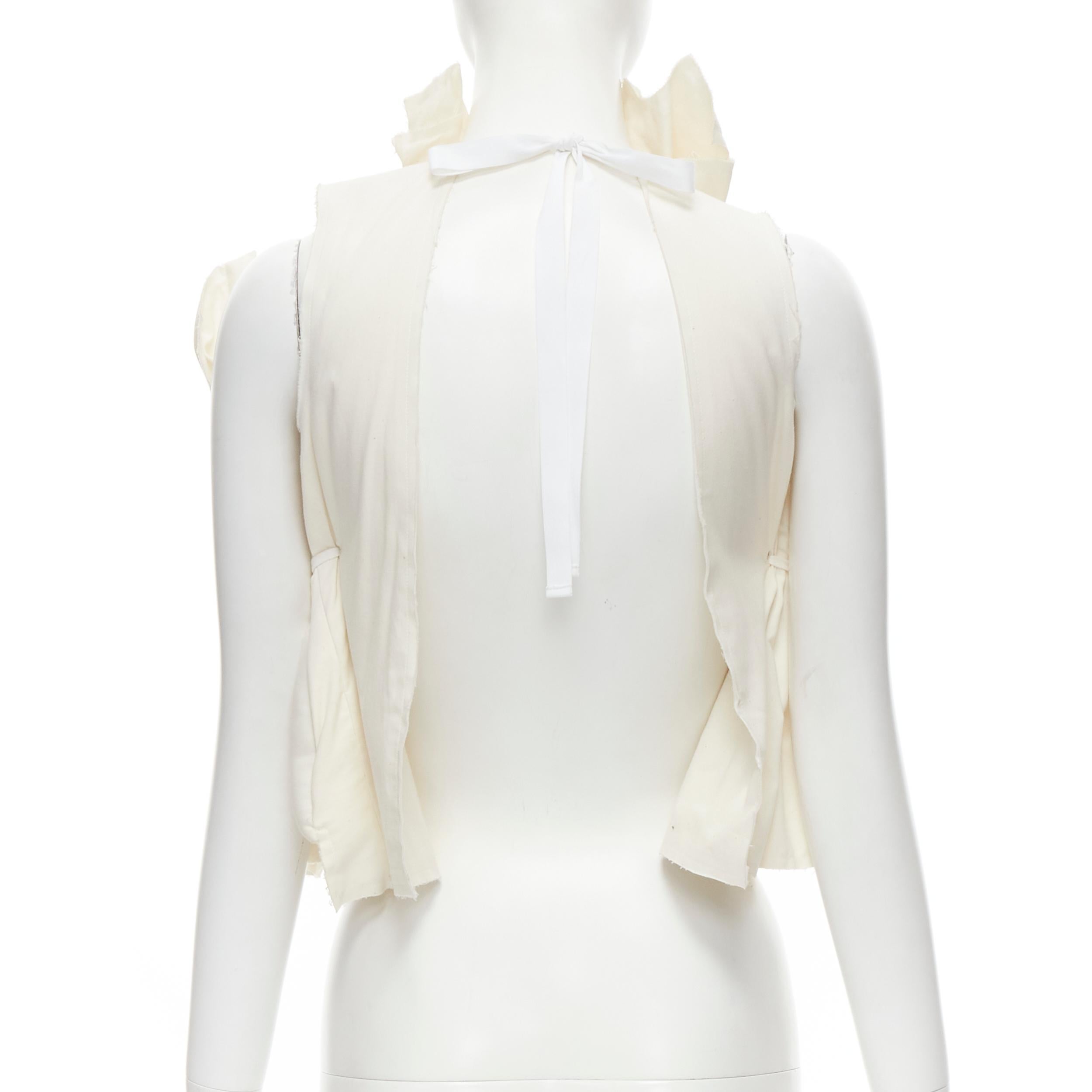 COMME DES GARCONS 2012 Runway beige cotton padded bundle backless top S In Good Condition In Hong Kong, NT