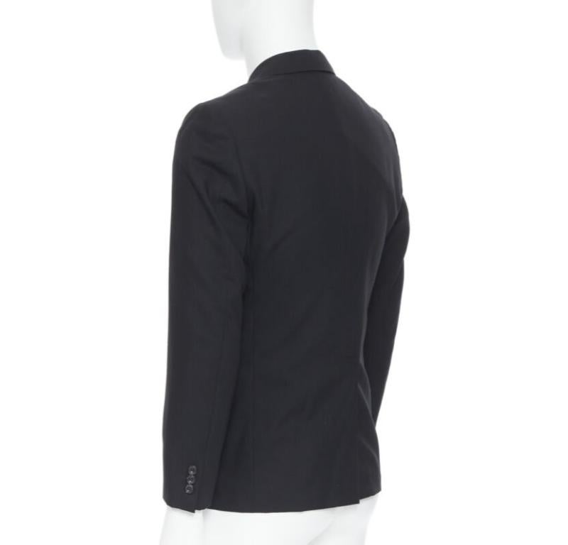 COMME DES GARCONS 2013 Schwarzer Blazer aus Wolle mit Nadelstreifen und Sportbekleidung XS im Angebot 1