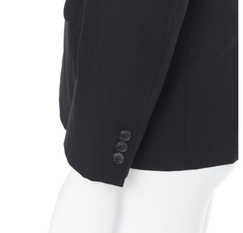 COMME DES GARCONS 2013 Schwarzer Blazer aus Wolle mit Nadelstreifen und Sportbekleidung XS im Angebot 4