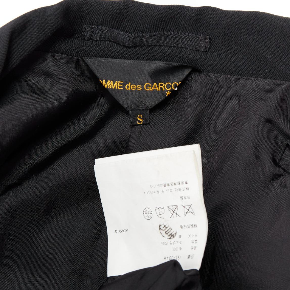 COMME DES GARCONS 2013 black wool tiered puff sleeve blazer jacket S For Sale 4