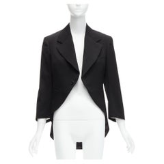 COMME DES GARCONS 2014 100% wool wide collar cutaway swallow tail blazer jacket 