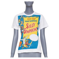 COMME DES GARCONS 2014 Disney Silly Symphony blue yellow graphic jersey tshirt S