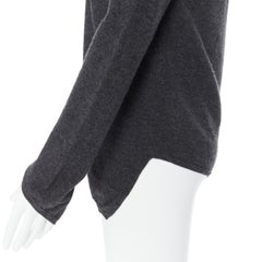 COMME DES GARCONS 2014 grey asymmetric bias cut cardigan sweater S