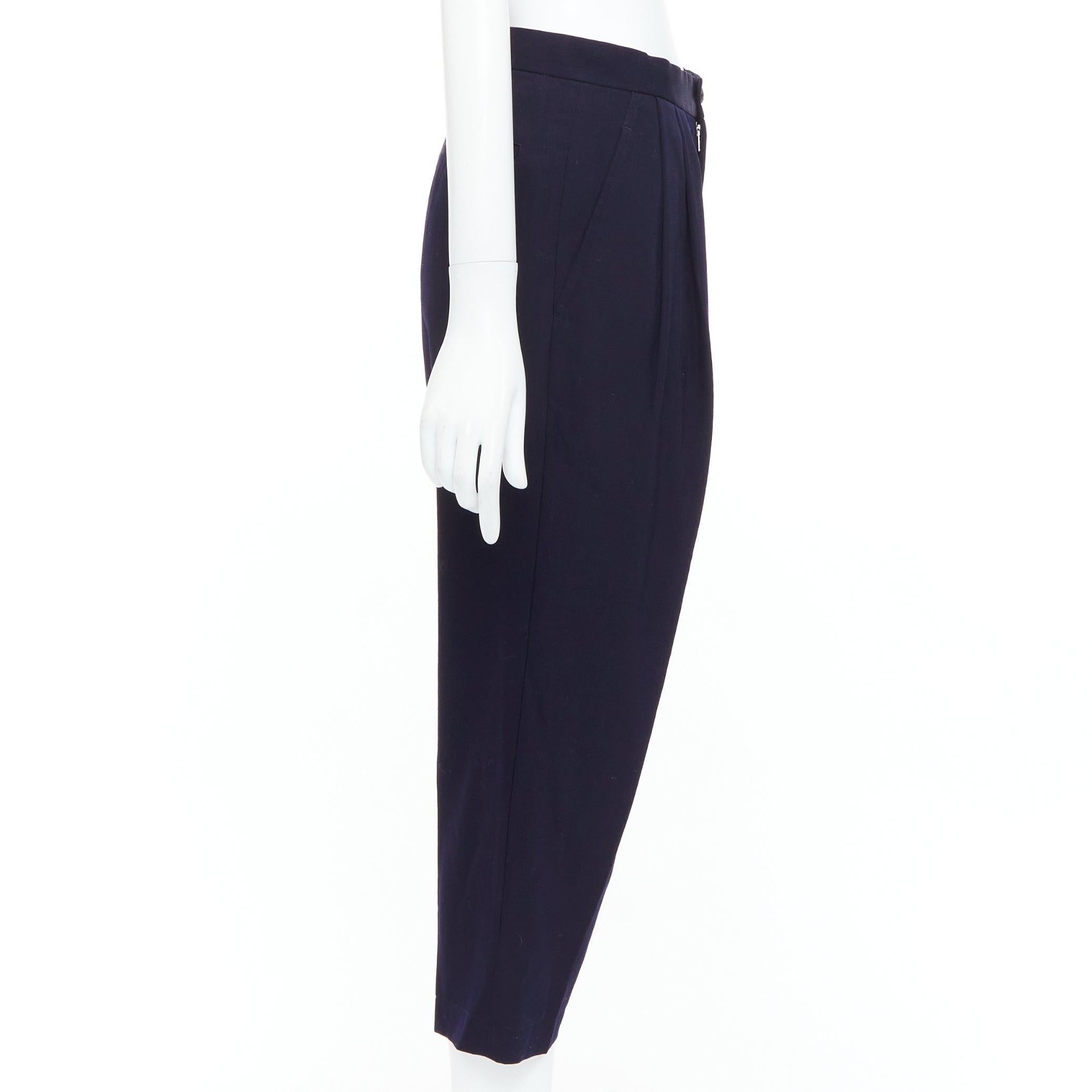 COMME DES GARCONS 2016 navy wool balloon cropped trousers S In Excellent Condition For Sale In Hong Kong, NT