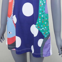 COMME DES GARCONS 2017 multicolor abstract print tunic tshirt XS