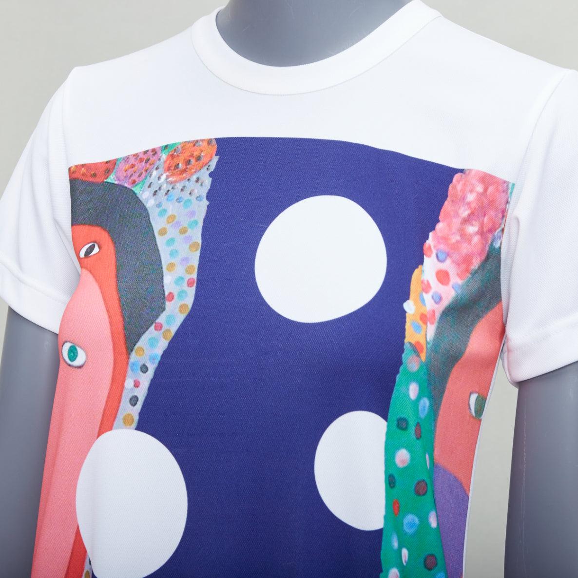 COMME DES GARCONS 2017 multicolor abstract print tunic tshirt XS 3