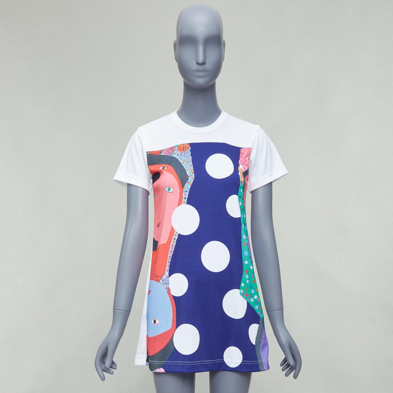 COMME DES GARCONS 2017 multicolor abstract print tunic tshirt XS 5