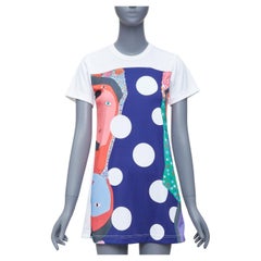 COMME DES GARCONS 2017 multicolor abstract print tunic tshirt XS