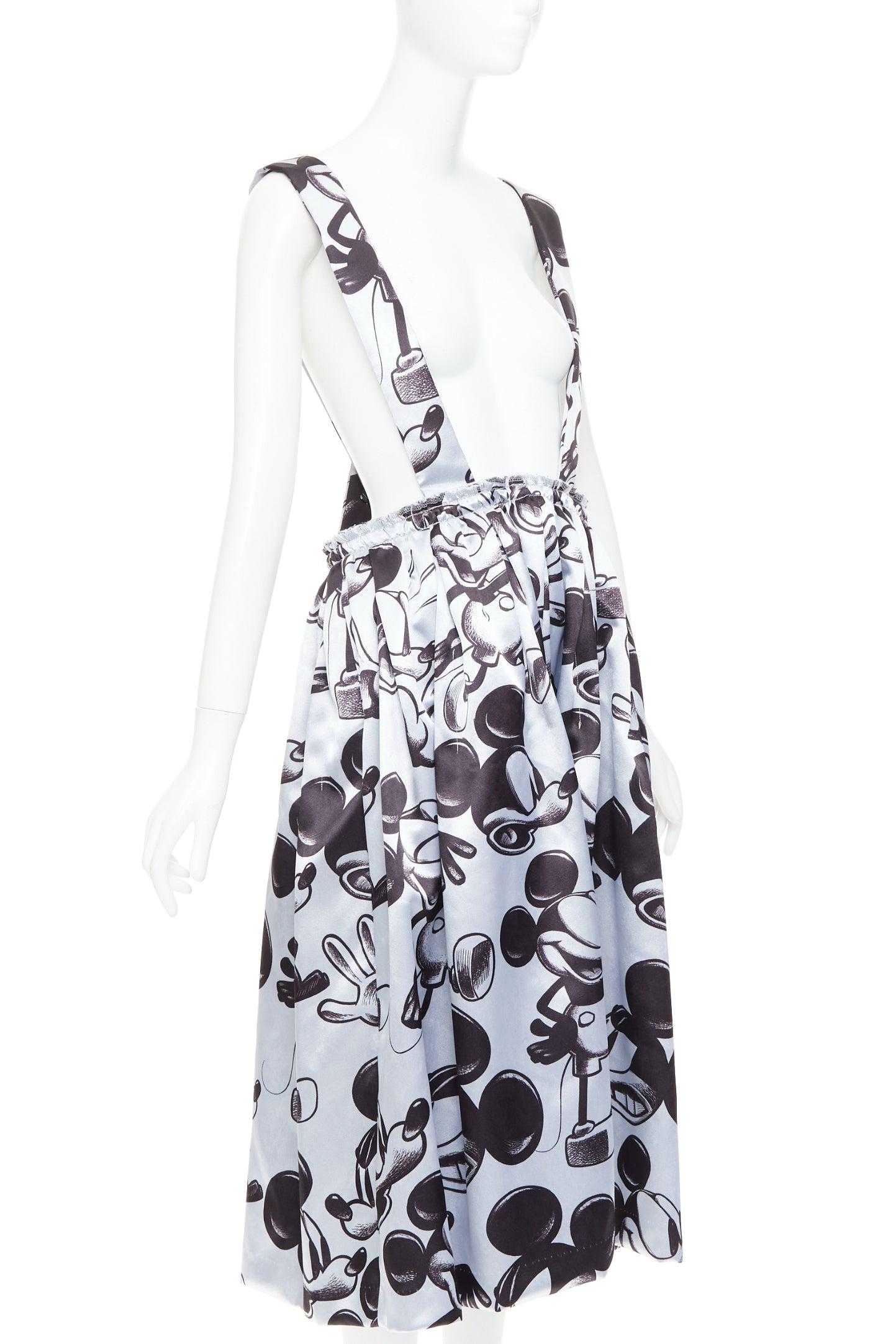 Argent COMME DES GARCONS 2020 DISNEY Mickey Mouse argent jupe à bretelles chasuble S en vente