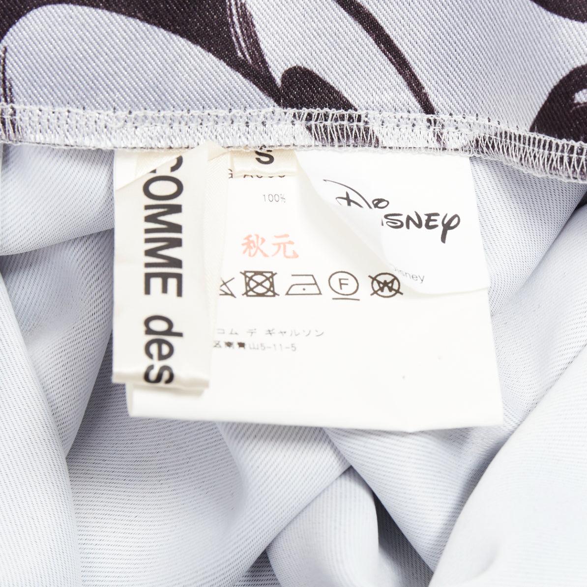 COMME DES GARCONS 2020 DISNEY Mickey Mouse argent jupe à bretelles chasuble S en vente 3