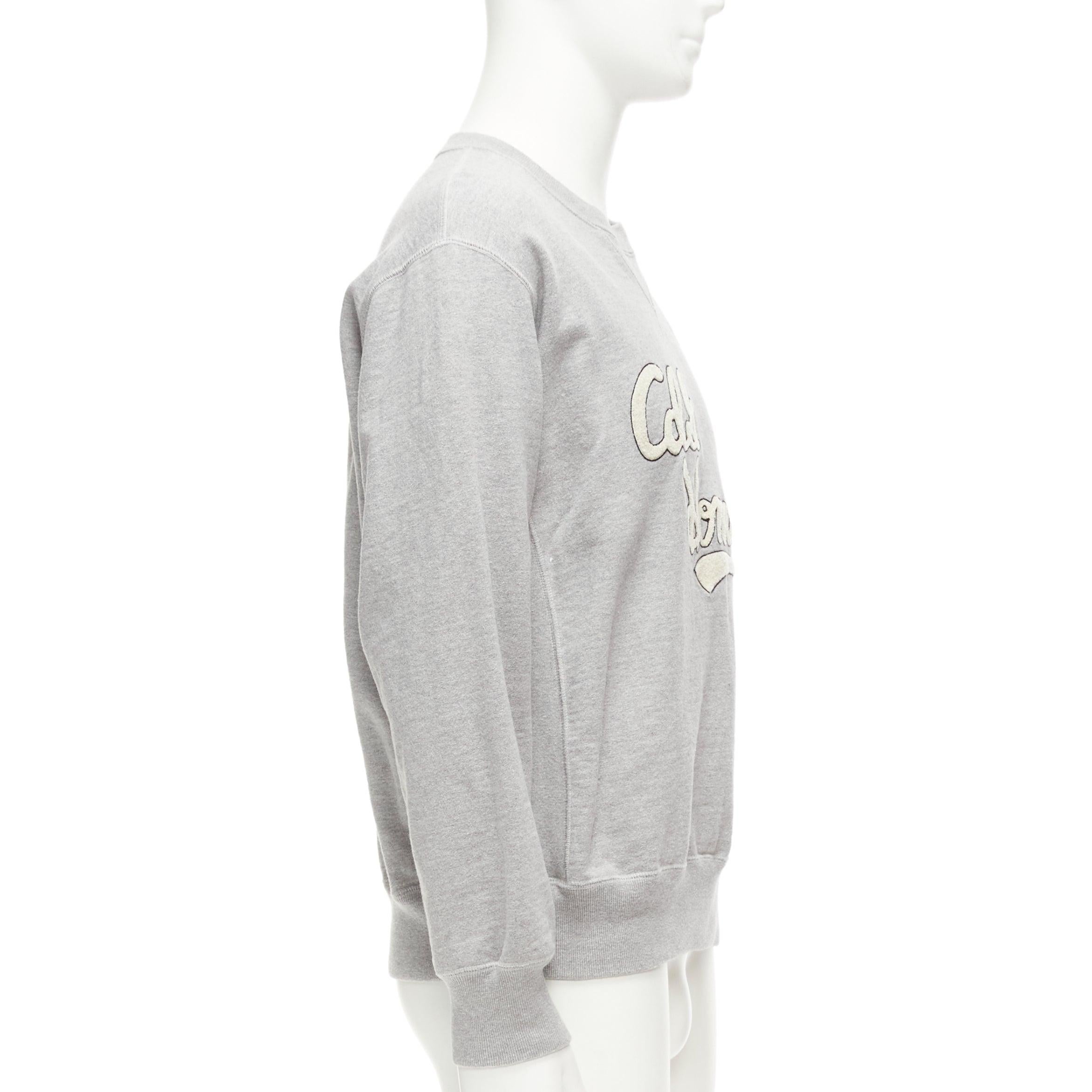 COMME DES GARCONS 2021 felpa varsity in cotone grigio bianco con logo M. In condizioni ottime in vendita a Hong Kong, NT
