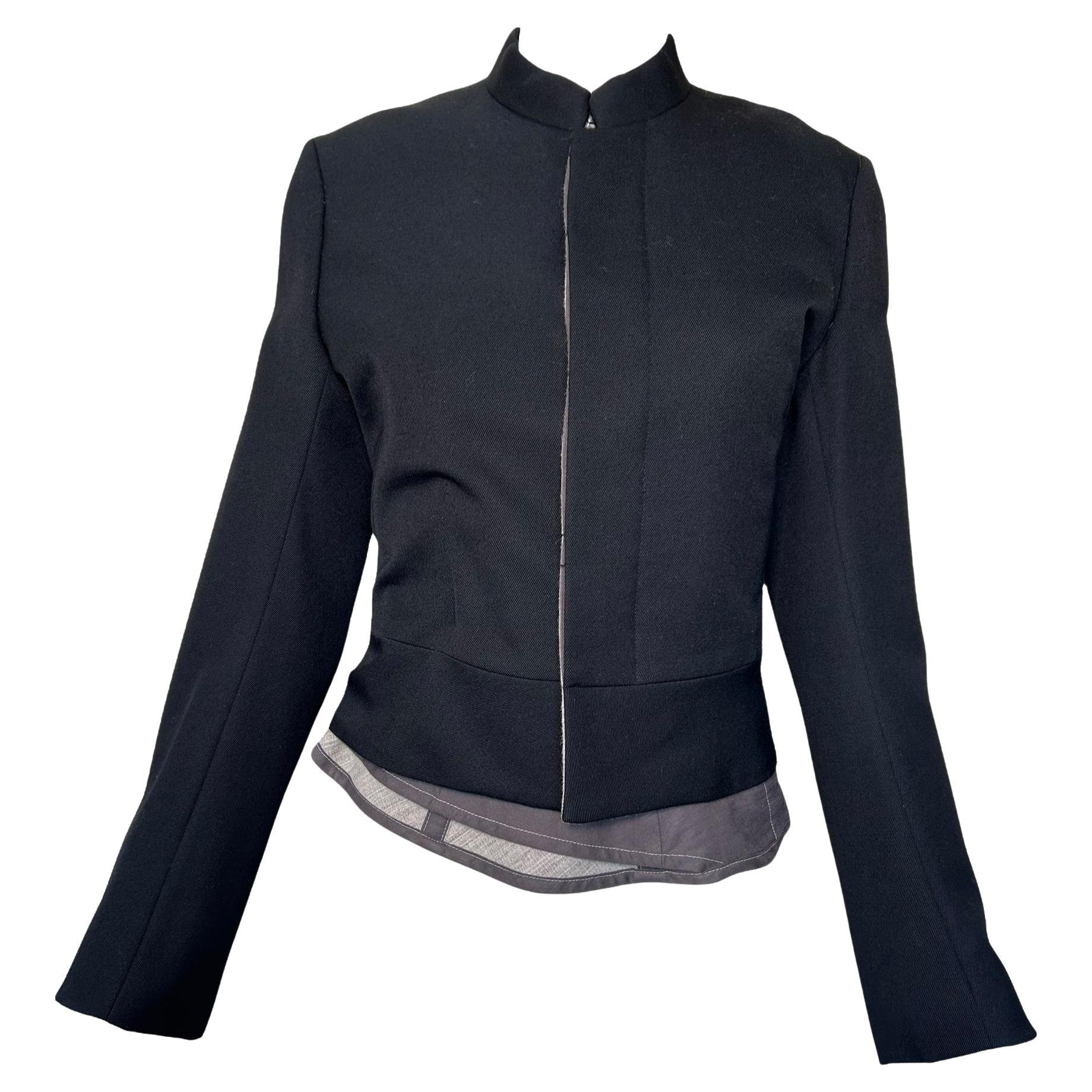 Comme des Garçons A/W Bold Wool Blazer w/ Asymmetric Underpinnings, 1998 im Angebot