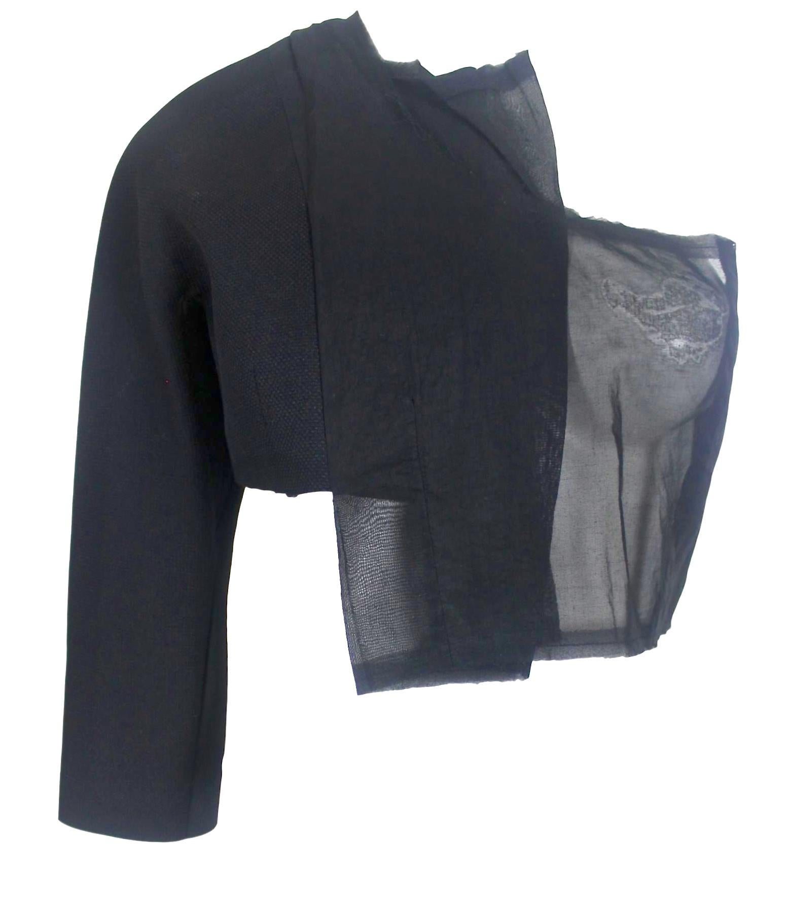 Comme des Garcons AD 1999 Single Sleeve Fitted Jacket In Excellent Condition For Sale In Bath, GB