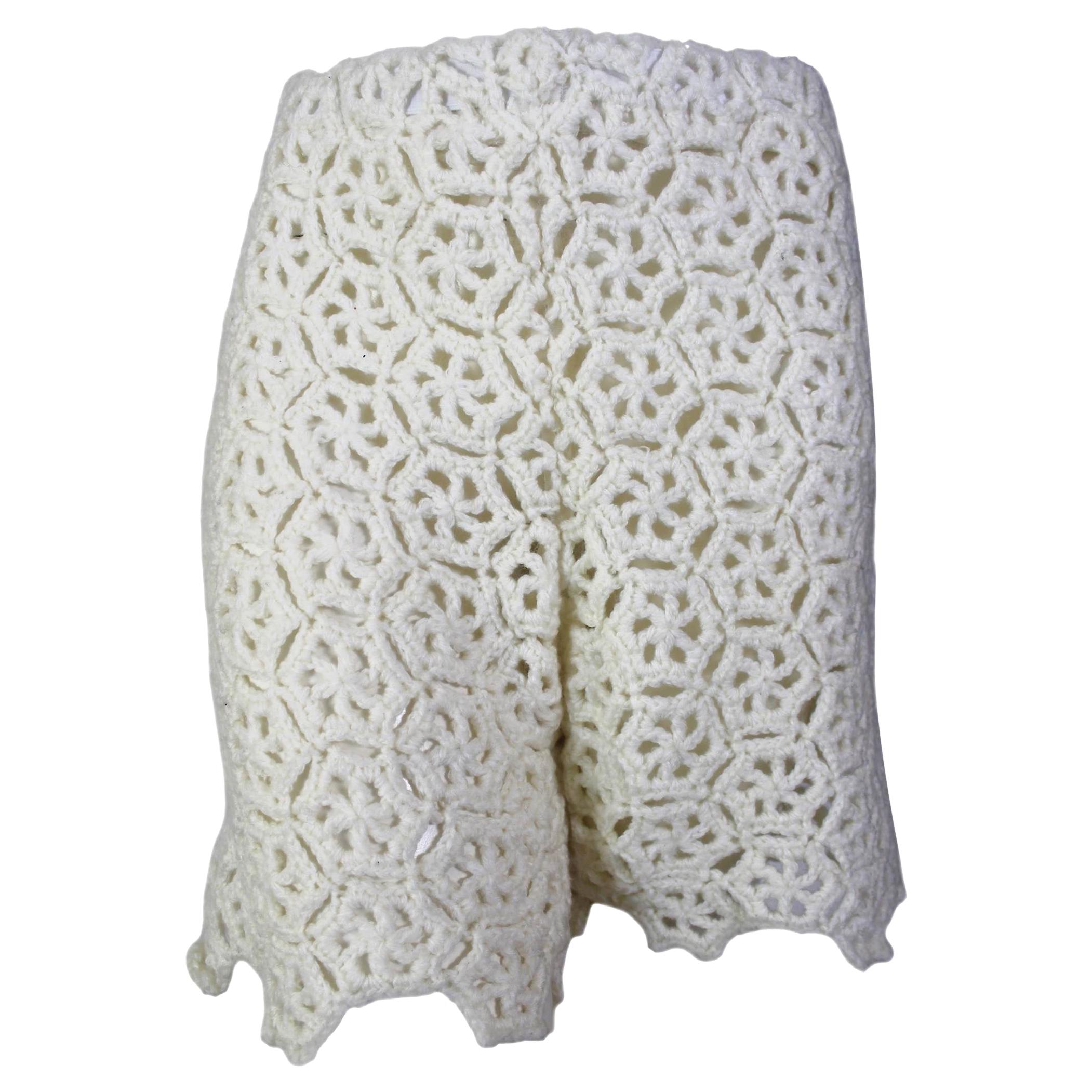 White Crochet Shorts White Crochet Shorts