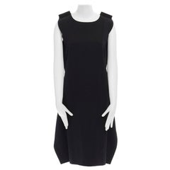 COMME DES GARCONS AD2012 2D Flatpack Paper Doll black wool draped hip dress XS