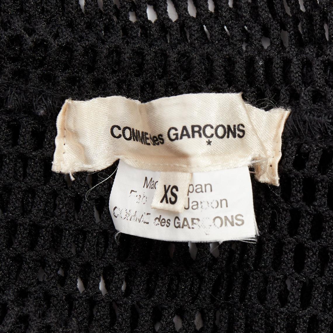 COMME DES GARCONS Alisa Yoffe¬†2019 abito in rete bianco nero con volto astratto XS in vendita 3