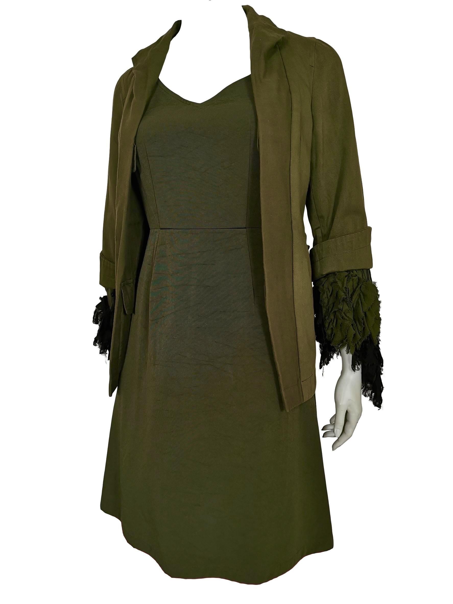 Comme des Garcons Army Green Dress AD 1999 For Sale 4