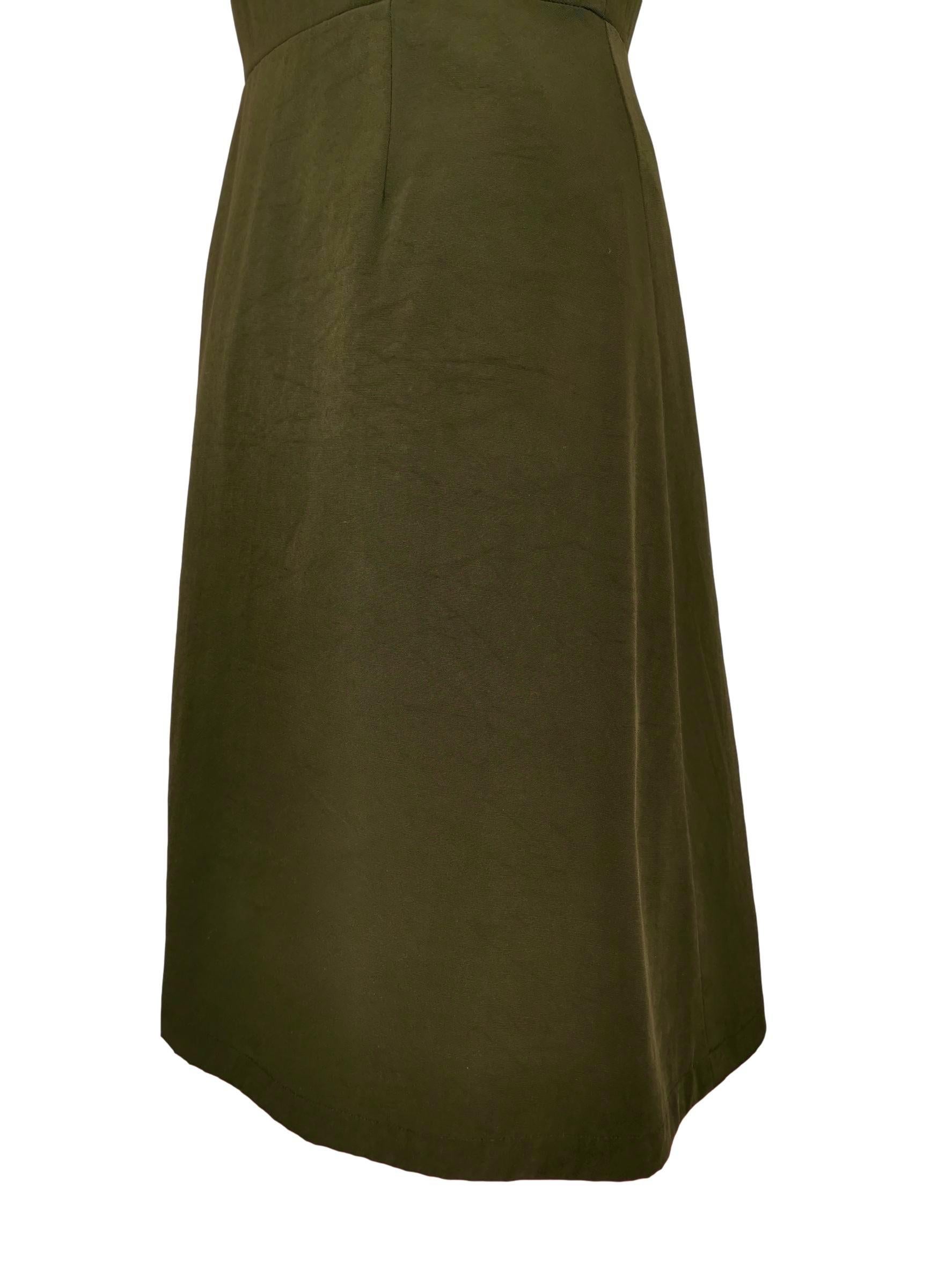 Comme des Garcons Army Green Dress AD 1999 In Excellent Condition For Sale In Bath, GB