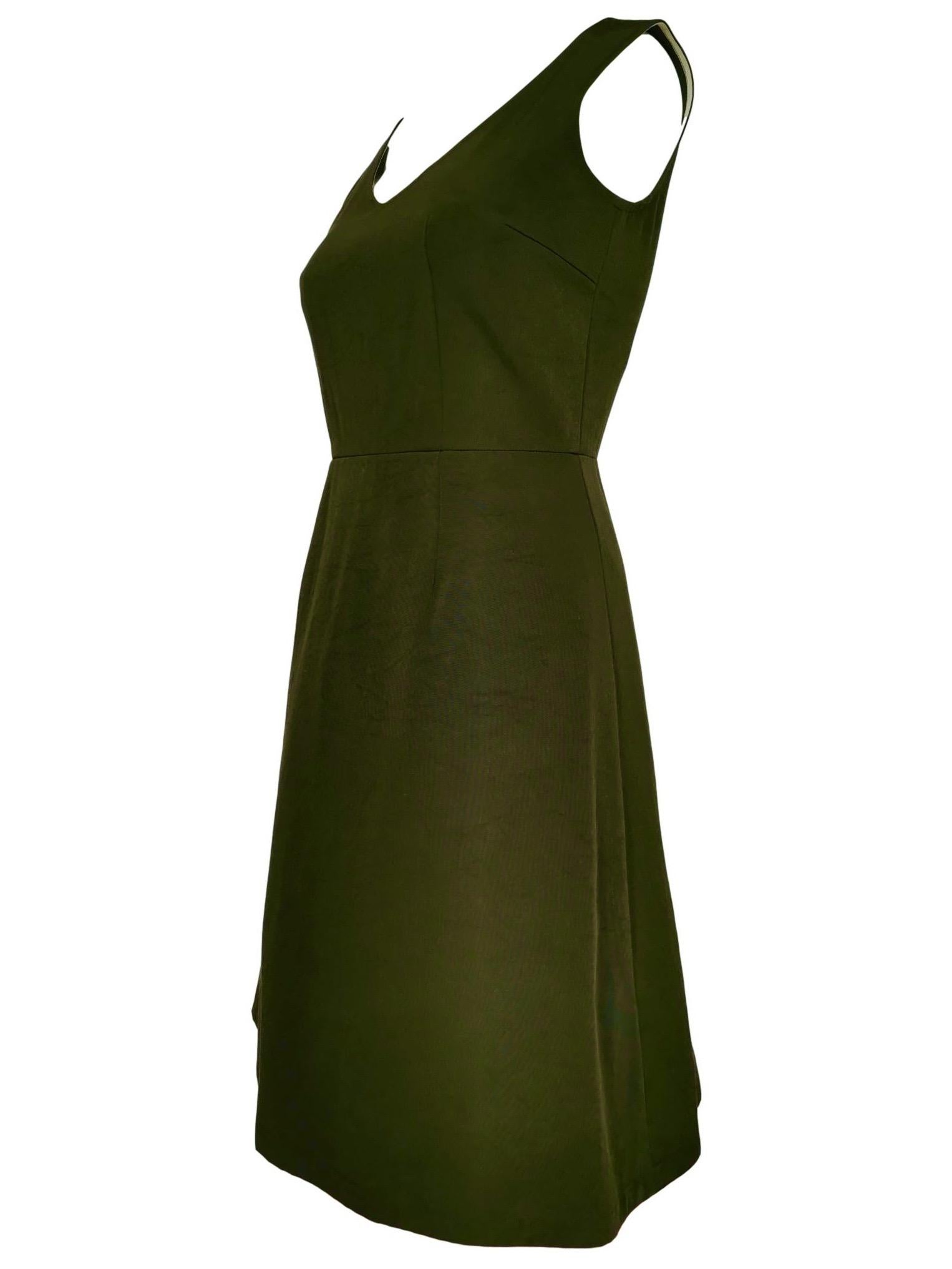 Women's Comme des Garcons Army Green Dress AD 1999 For Sale