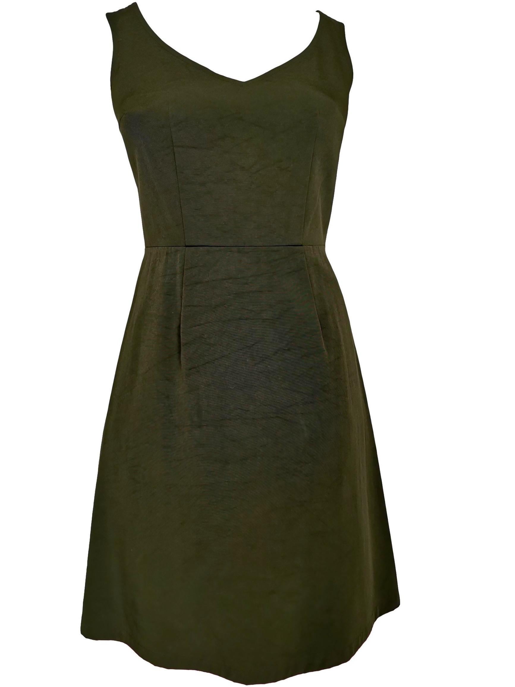 Comme des Garcons Army Green Dress AD 1999 For Sale 2