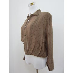Comme des Garcons Asymmetric Beige Blouse Top AD 1989