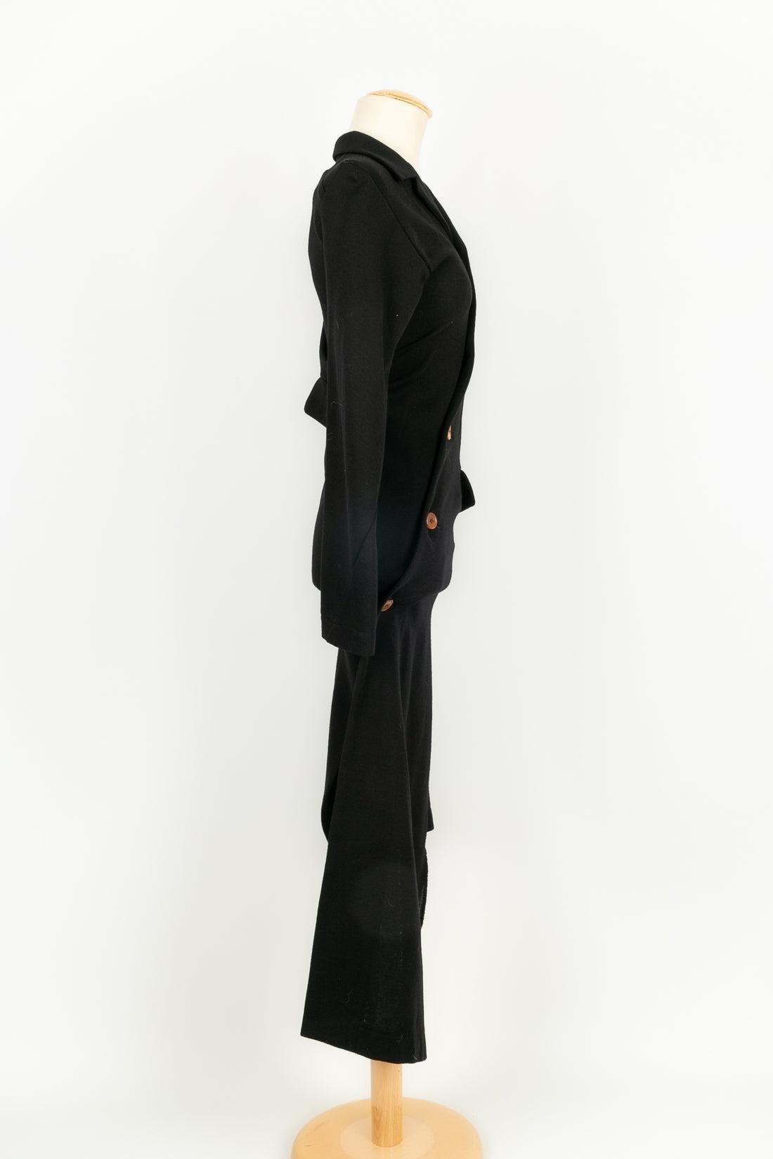 Women's Comme Des Garçons Asymmetric Dress in Unlined Wool For Sale